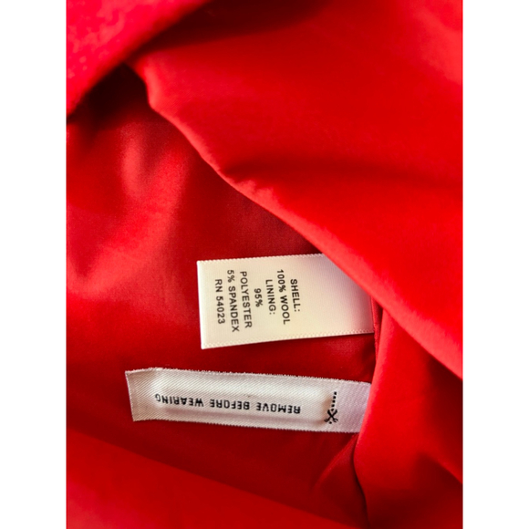 Women's Banana Republic Red Short Sleeve Dress Size 4 Wool - Picture 4 of 10
